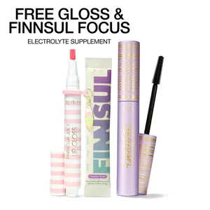 tarte x FINNSUL lip & sip set + tubing mascara - FREE lip gloss, charm & FINNSUL electrolyte supplement