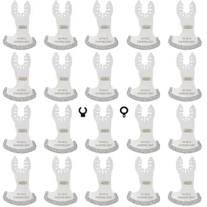 20 Pcs Multitool Blade for Grout Removal Oscillating Tool Masonry Tile Concrete Removing Blades XG8020S