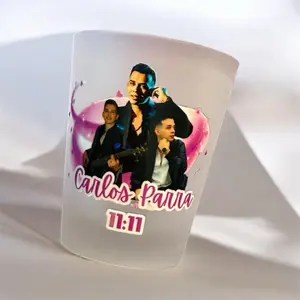 Frosted Carlos P. Shot Glass 1.5 oz