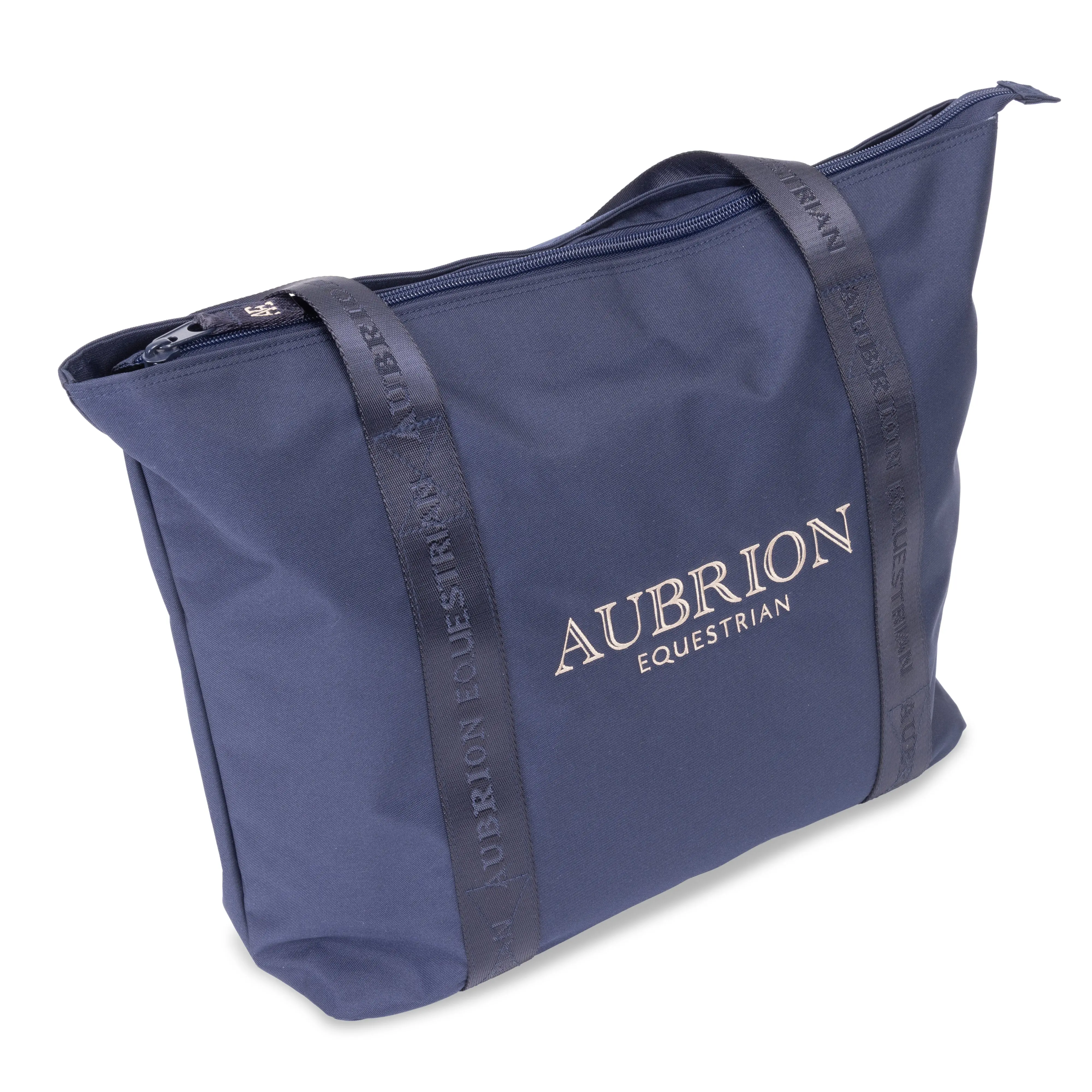 Aubrion Equestrian Tote Bag - Classic Style with Mesh Side Pockets, Zip Closure, and Shoulder Straps for Hands-Free Carrying