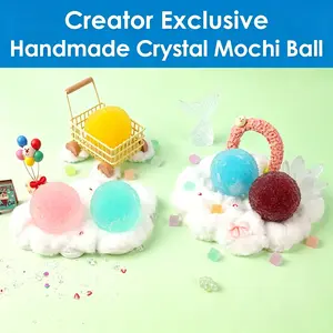 Creator Exclusive (Shipping Included) - Pawtoto Handmade Crystal Mochi Ball Squish Toy Soft Stress Relief Fidget Sensory Play Set for Relax & Gifting #Summervibes