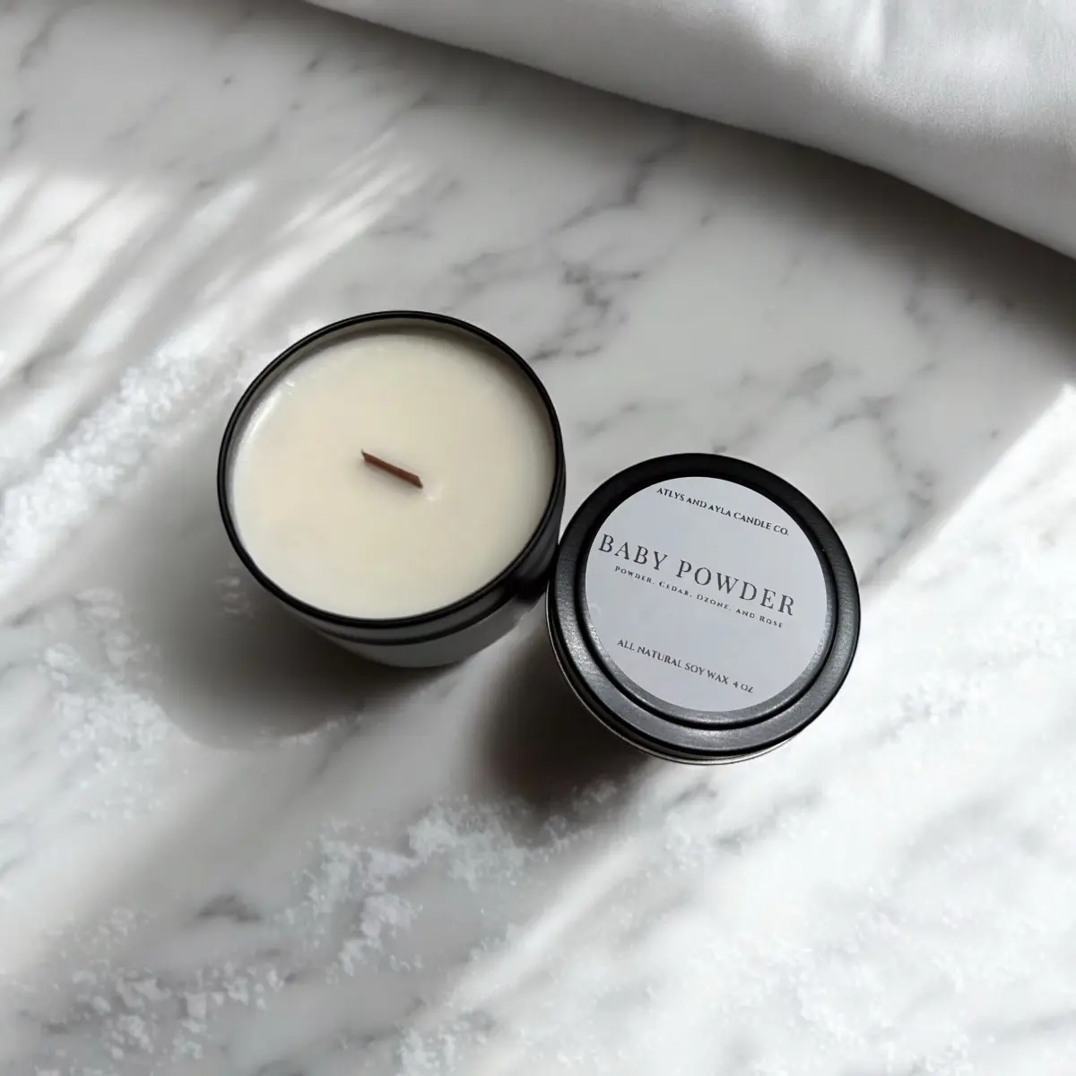 Baby Powder Candle - 4oz Decorative Candle for Home - Freshener