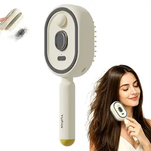 Electric Spray Air Cushion Massage Comb with Self-Cleaning, Anti-Tangle, Anti-Static, Volumizing Functions and Essential Oil Mist Aromatherapy Hair Care