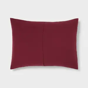 3pc King Luxe Distressed Crinkle Velvet Comforter and Sham Set Berry Red -