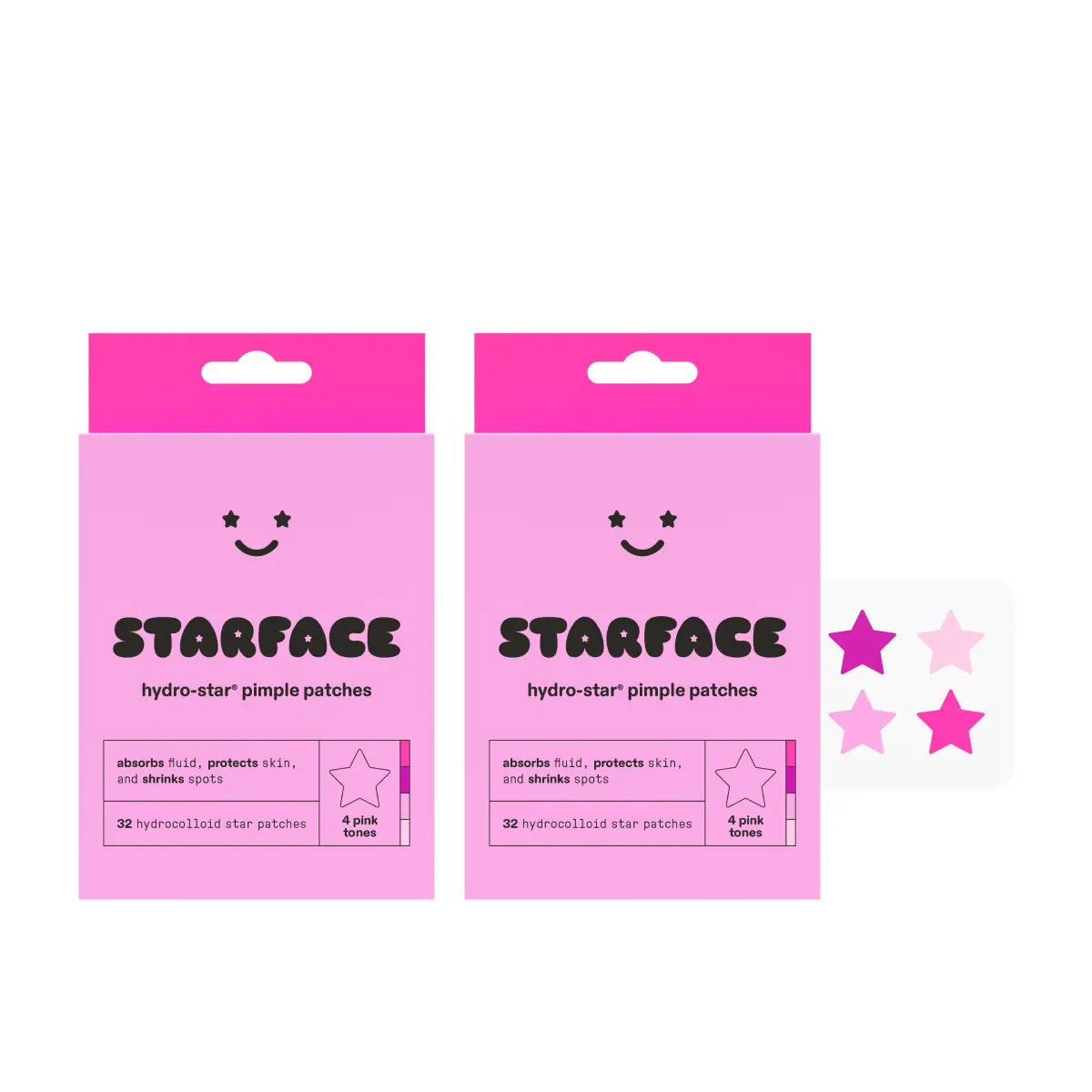 Starface Hydro-Star Pink Pimple Patch 2-Pack Refill, 64ct