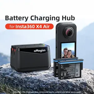 Insta360 X4 Air Battery Fast Charging, 360 Storage Camera Accessories, Essential Photography Gear, Battery Charging Hub for Insta360 Users