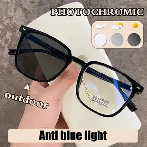 Men Women Vintage Blue Light Resistant Eyeglasses Square Glasses Frame Chameleon Spectacles golf gloves lash goggles football