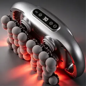 Quiet 42/12-Head Deep Tissue Massage Gun with Red Light Therapy, Multiple Modes for Muscle Pain Relief on Back Shoulders Legs & Foot, Adjustable for Daily Home Use, Perfect Gift for Friends & Family
