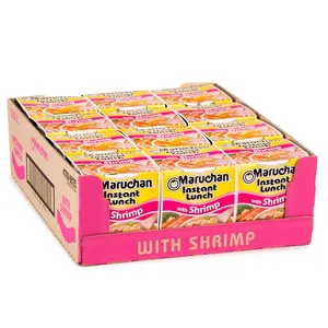 Maruchan Instant Lunch with Shrimp Ramen Noodle Soup Cups, 12 Count Case