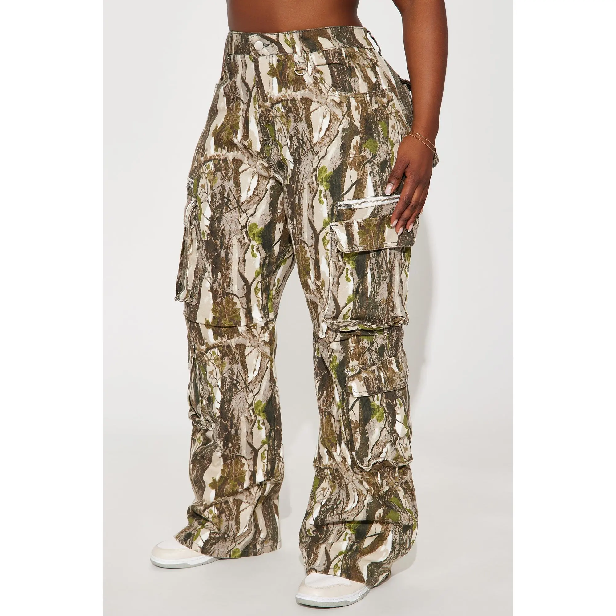Sneak Attack Non Stretch Camo Cargo Jean - Taupe/combo