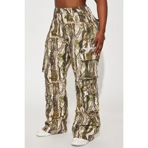 Sneak Attack Non Stretch Camo Cargo Jean - Taupe/combo