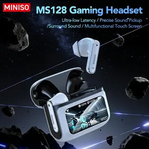 MINISO MS128, TWS Earbuds, Lightweight Wireless Earbuds, Touch Screen Earphones, Noise Cancelling, IPX5 Waterproof, Long Battery Life, Gaming Earbuds, Sports Headset, Bluetooth Earphones