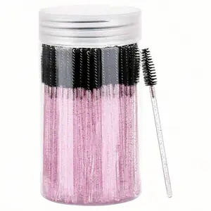 Disposable Eyelash Brush with Storage Container, Bendable Eyebrow Spoolies, Lash Brush for Lash Extensions, Eyebrow Spoolie, Castor Oil Brushes, Makeup, Cosmetics Makeup Tools