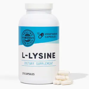 Vimergy L-Lysine 500 mg Capsules (1 capsule/serving) – L Lysine Supplements Promotes Healthy Skin, Hair, Nails & Joints* – Vegan, Non-GMO & Gluten-Free (270 Capsules)