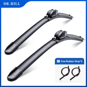 DR.HILL【FREE rubber strip】Noise-Reducing Wipers for MOST Cars Advanced Segmented Tapes for Quiet Driving in Adverse Weather Easy-to-Install Automotive Upgrade All-Season Resilience Universal Compatibility
