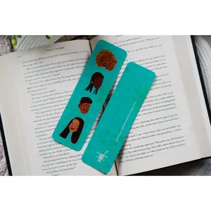 Black Hair Black Girl Bookmarks - Blue