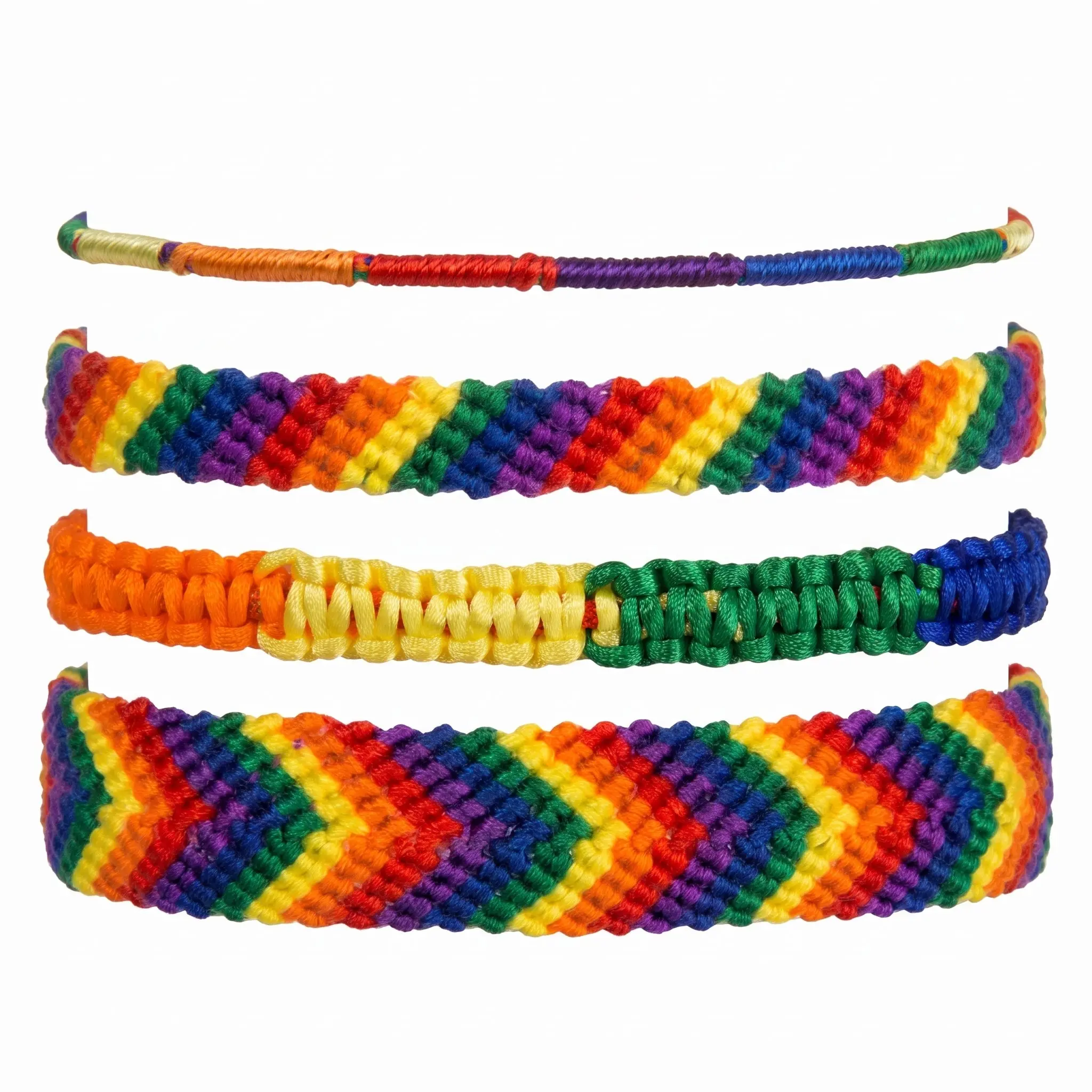 Rainbow Pride Layering Bracelets - 4 Pack