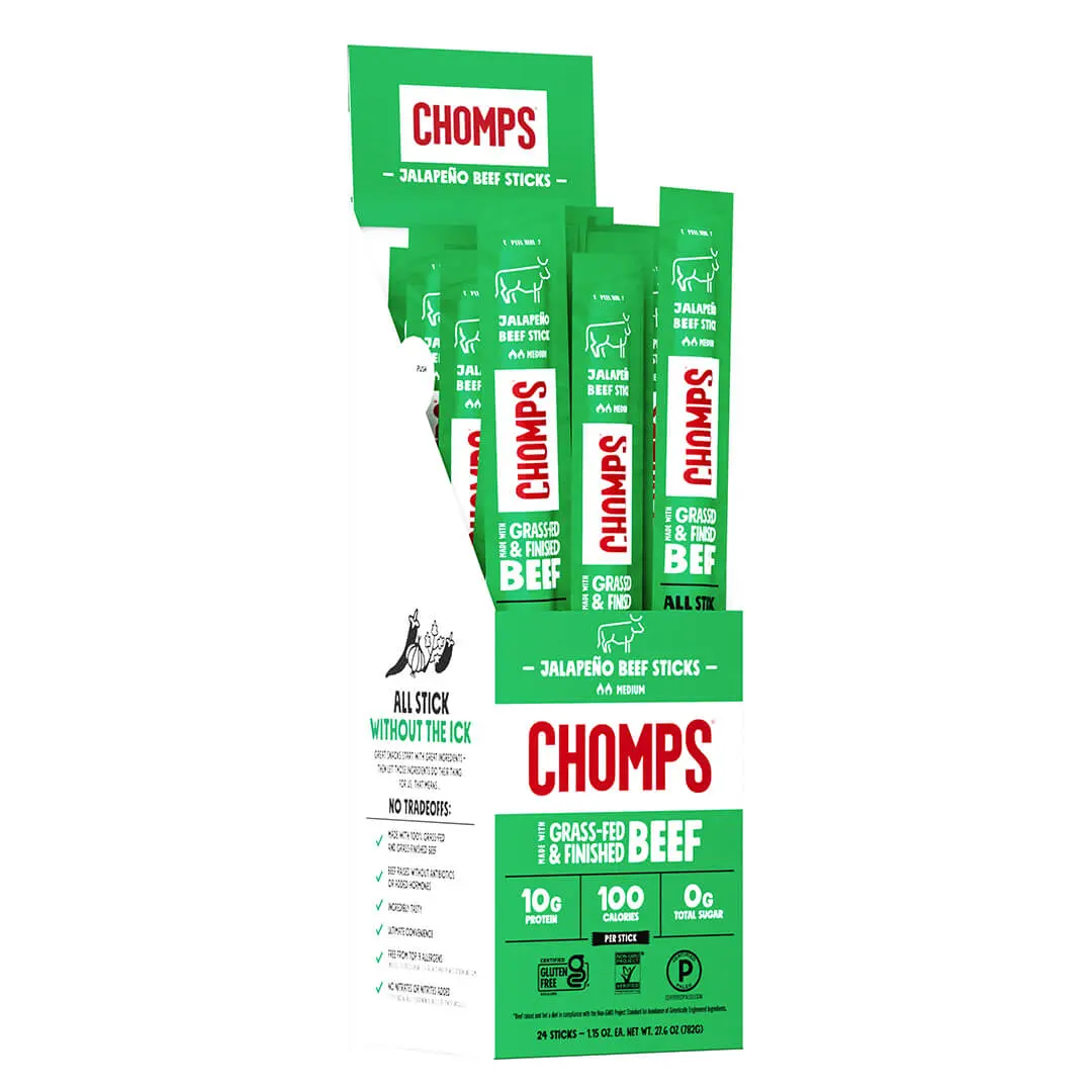 Chomps Jalapeño Grass-Fed and Finished Beef Stick