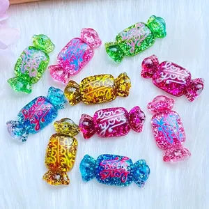 10pcs resin Christmas candy figurines, Figurine Theme Set, Resin ornament, flat back micro decorations for DIY crafts, scrapbooks, wedding and Valentine's Day decorations, jewelry making, for Christmas