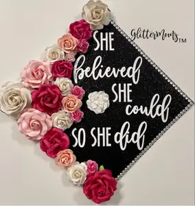 Graduation Cap Topper She Believed She Could so She Did Grad Cap Topper