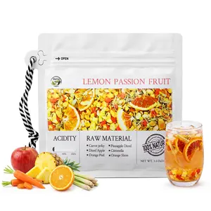 Lemon Passion Fruit Herbal Tea - Pure Natural Loose Leaf Citronella Citrus Tea for Summer, Low Acidity Cleanse & Refreshing Vitamin C Blend, 5.3 Oz (150g) | iTREE · Vital-Tea