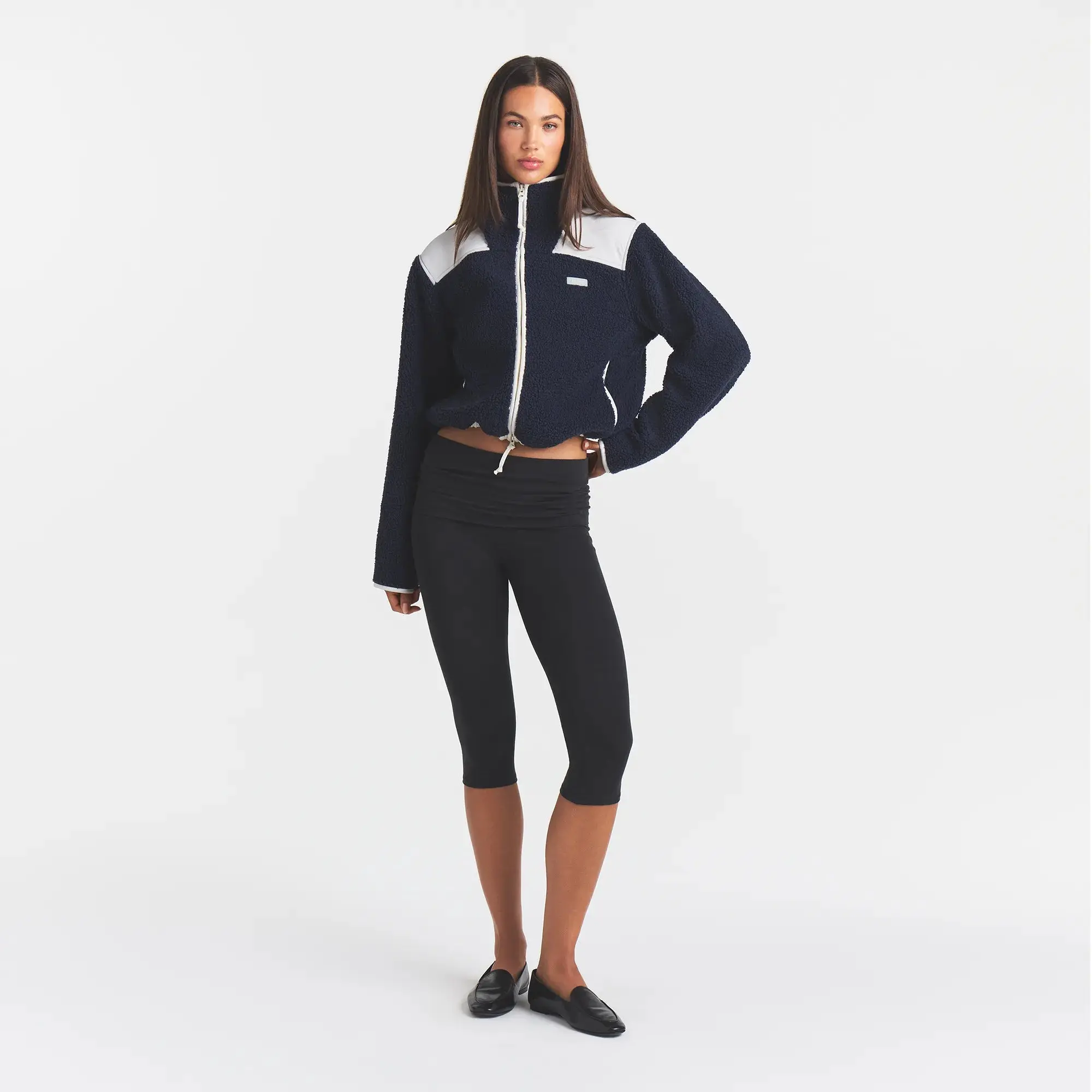 SKIMS TEDDY BOXY ZIP UP JACKET