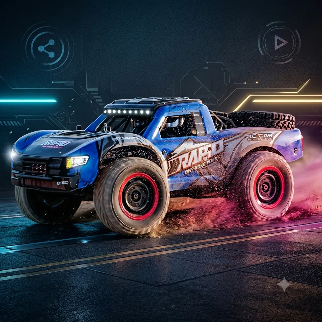 JJRC 1:14 Scale Brushless RC Drift Car - 40 km/h High-Speed 4WD All-Terrain Truck, Metal Drivetrain, Dynamic Suspension, Tri-Mode LED Lights, for Adults (Toys & Hobbies Electric RC Vehicle), Brushless Rc Car