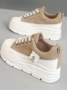 Women's Fashionable Platform Sneakers, Casual Comfortable Breathable Sports Shoes, Female All-match Round Toe Shoes for Daily Wear