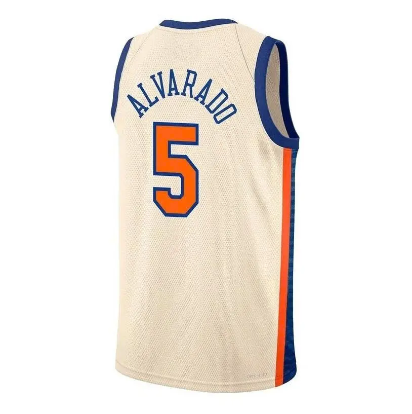 The white jersey number 5 Alvarado, for the 2026 Swingman Finals, features the full logo and is available for both men and women.