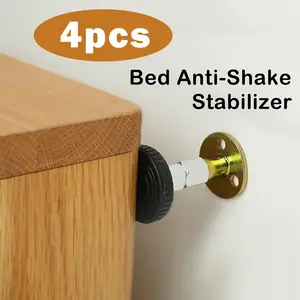 Adjustable Threaded Bed Frame Fixer, Wall-Mounted Headboard Anti-Shake Clamps, Quick Assembly, 2/4 Counts, Headboard Support System
