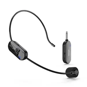 Wireless Microphone, Rechargeable 2.4G Wireless Microphone, Headset & Handheld 2 in 1 Microphone, Portable Mic for Voice Amplifier, Stage Speaker, Public Speech & Teaching, Audio