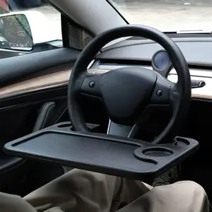 Car Steering Wheel Table, Portable Car Steering Wheel Desk, Multifunctional Car Interior Accessories for Car Stowing & Tidying, Car Cup Holders