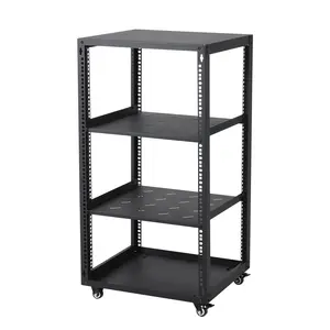 12/15/20U Open Frame Network Rack – Server Cabinet for Office or Home – Includes 2 x 1U Rack Shelves – Casters – Heavy Duty Wall Mount or Floor Standing – Ideal for IT, Computer, Audio, AV Equipment – Sturdy 1.2mm Steel