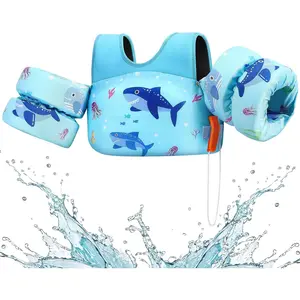 Swim Vest for Kids - Toddler Pool Floaties, Adjustable Strap, Fits 20-70 Lbs, Water Wing Arm Float, Puddle Sea Beach Boat Jumper， little Children Swimming Vest  outdoor play sets Fish