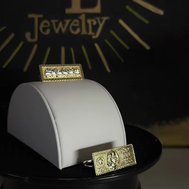 Two Finger Rings Set in Gold Plated with Intricate Design and Secure Fit Gold Plating for Luxury and Sophistication