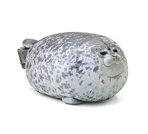 Chubby Blob Seal Pillow - Stuffed Cotton Plush Toy, Cute Ocean Design, Soft and Plush Texture