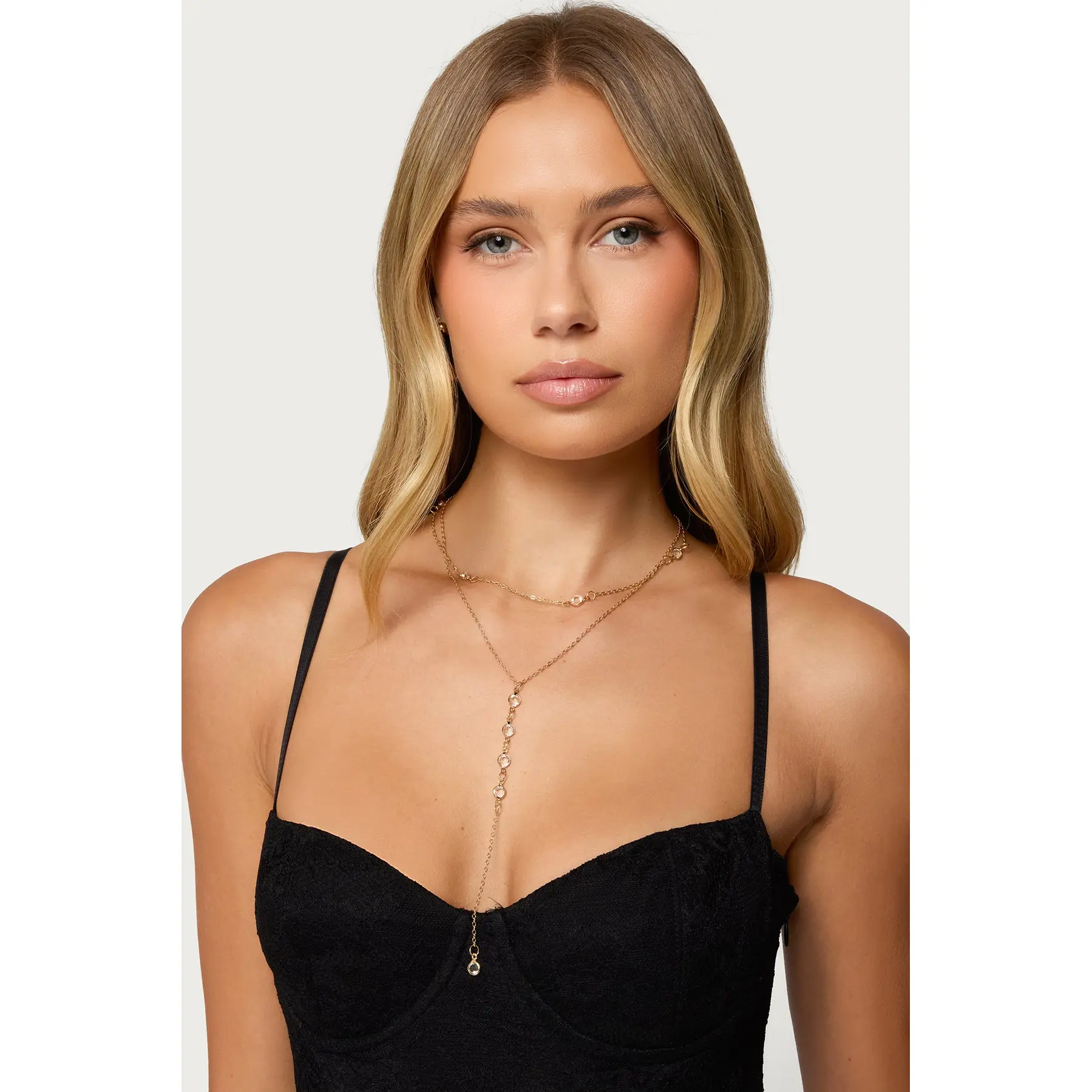 Stone Layered Cascading Necklace
