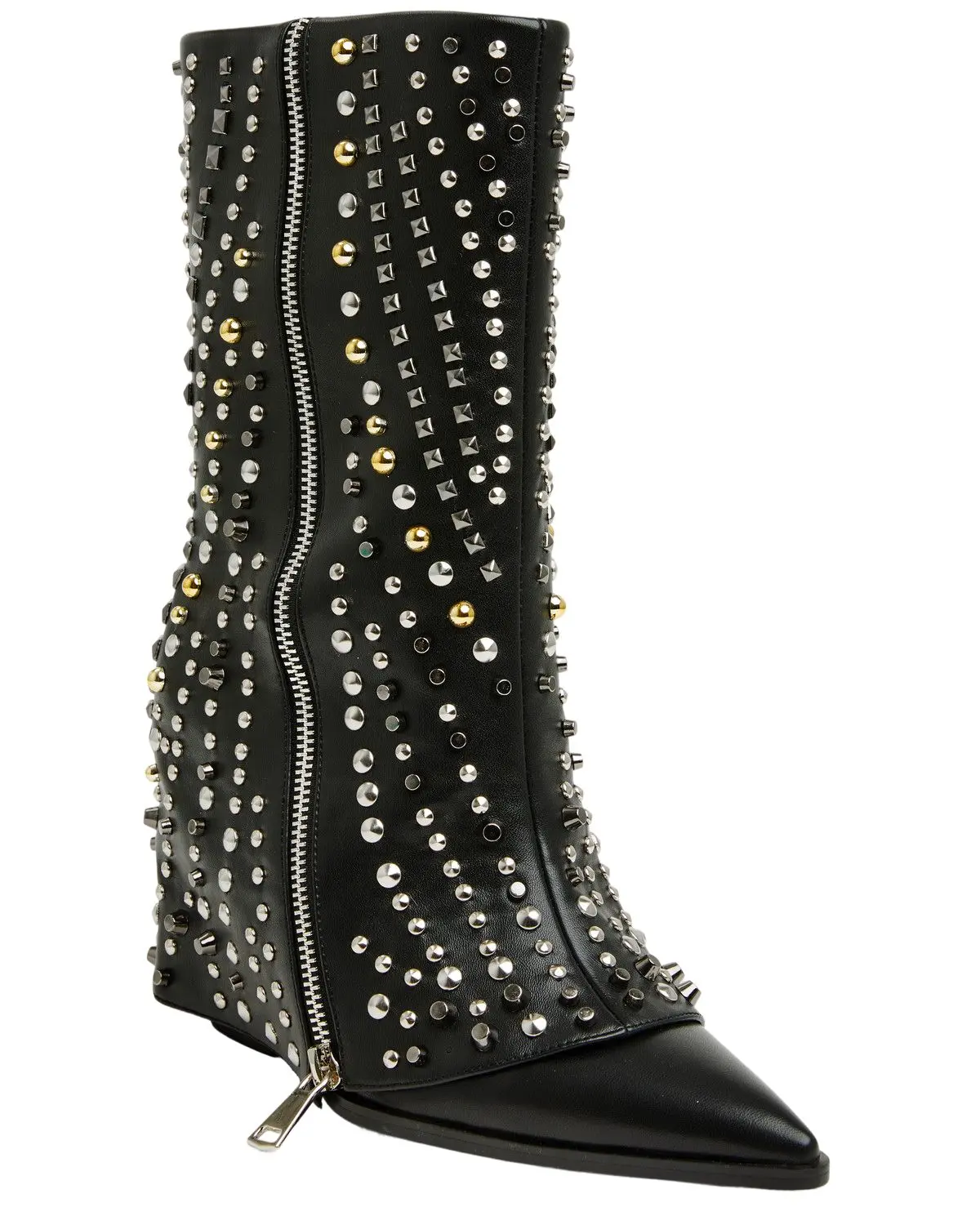 Azalea Wang Women's Women'S Hematine Studded Fashion Boot Snip Toe - Hematine