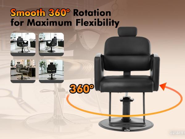 Barber Salon Chairs Reclining Salon Chair for Hair Stylist with Heavy Duty Hydraulic Pump 360 Degree Swivel Adjustable Height for Barbershop Beauty Salon Equipment