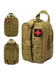 Outdoor Emergency Medical Bag, Camo Molle Tactical Pack, Coin & Cell Phone Pouch, Molle Vest Accessory Pouch, Durable Outdoor Hiking, for Emergency Supplies and Outdoor Survival Gear