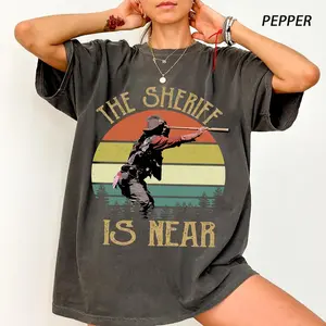 The Sheriff Is Near Vintage T-Shirt, Blazing Saddles Inspired Shirt, 70s Movie Tee, Cowboy Shirts, Cowboy Movie Shirt