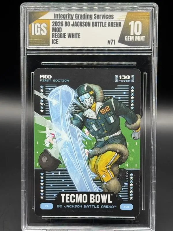 2026 Bo Jackson Battle Arena MOD Reggie White Ice #71 NFL Football Card Graded GEM MINT 10