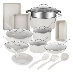 Ceraluxe 20 Piece Nonstick Ceramic Cookware & Bakeware Set