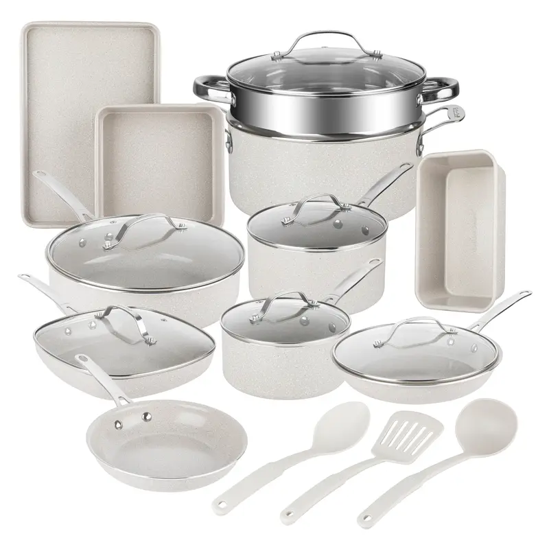 Ceraluxe 20 Piece Nonstick Ceramic Cookware & Bakeware Set