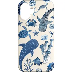 Ocean Coral Reef Whale Shark Phone Case, suitable for iPhone 17/16/15/14/13/12/11/X/XS/XSMAX/XR/7P/8P, new stylish protective case, gift, personalized, business, suitable for various occasions