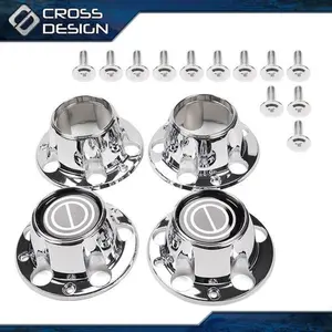 Set Of 4 Chrome Fit For F150 / Bronco/Van 4x4 Wheel Center Caps Hubs W/Screws