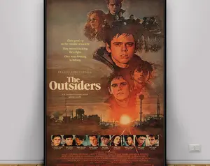 The Outsiders Poster , Wall Art , Wall Prints , Home Decor , Kraft Paper Print , Gift Poster , Movie Poster 45775 3