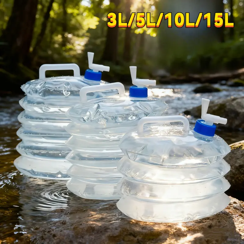 Large Capacity Foldable Storage Container- Portable and Foldable, Multi Size Design for Easy Dumping - Ideal for Camping, Hiking, and Outdoor Water Use - Safe Screw Cap Design, Portable Camping Shower, Collapsible Water Container