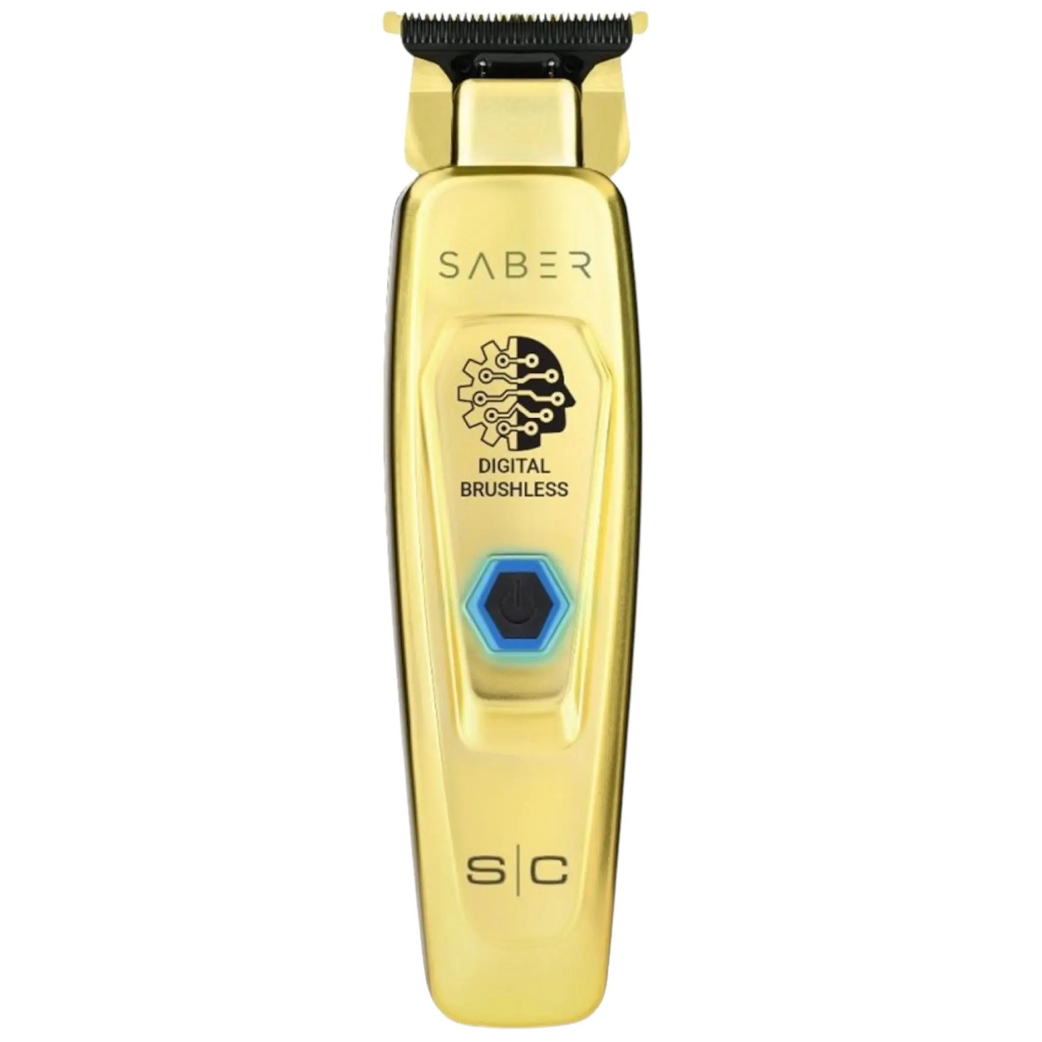 StyleCraft Saber Gold Metal Cordless Trimmer SC405G | 7500 RPM Professional Barber Trimmer