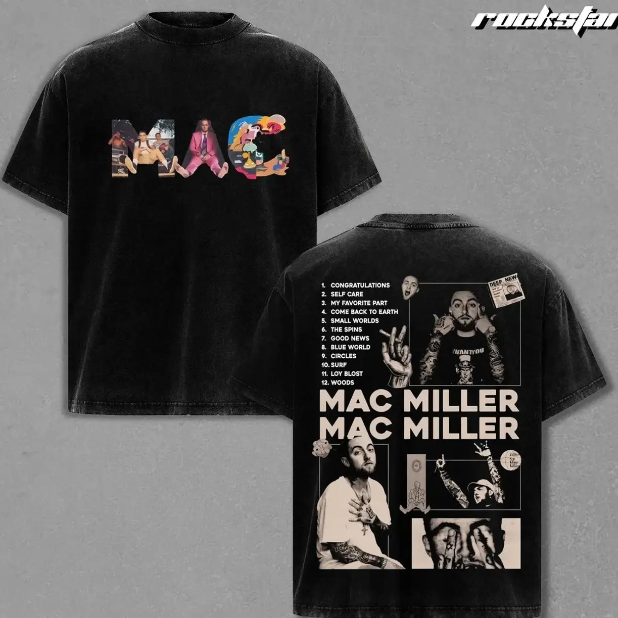 Men's Classic Mac Miller Graphic Printed Tee - Unisex Vintage Hip Hop Casual Graphic Top, Round Neck Seamless Cotton Short-Sleeve Oversized Soft Streetwear Tops